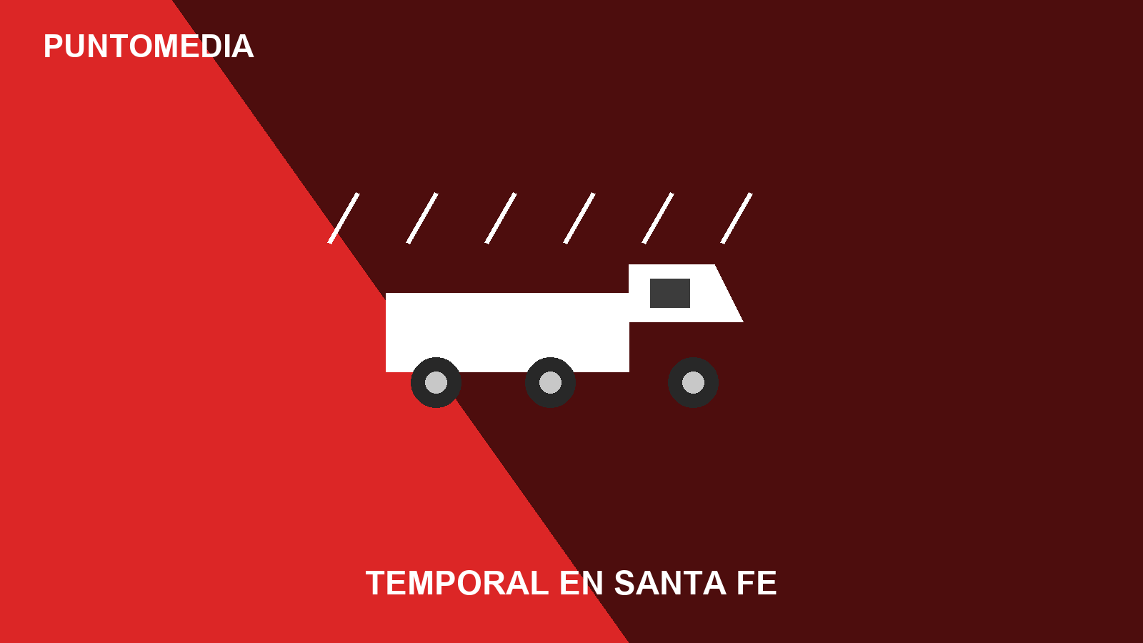 Un camión que transportaba ataúdes volcó en la ruta durante un temporal en Santa Fe